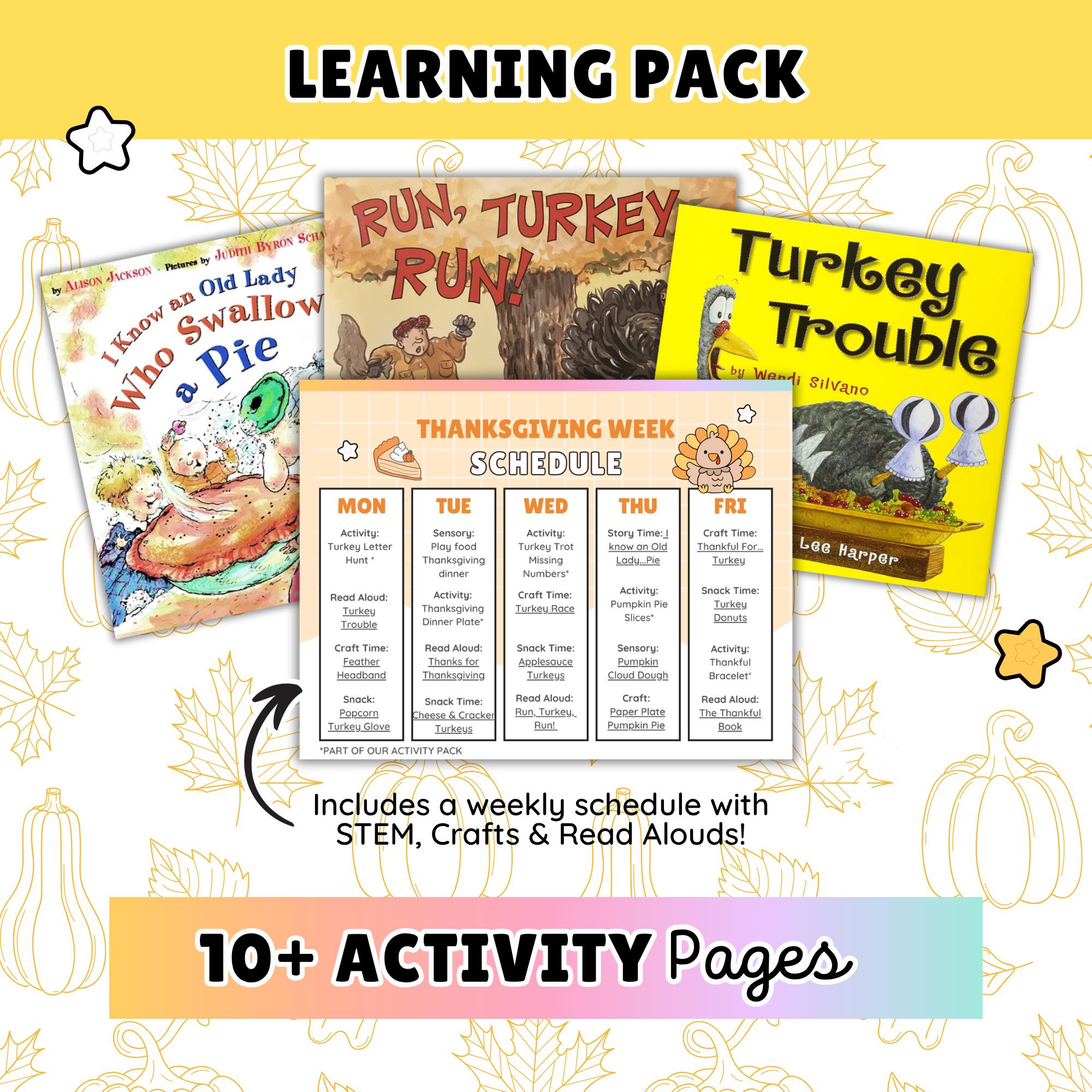 Thanksgiving Preschool Activity Pack • Turkey Day Printables (digital ...