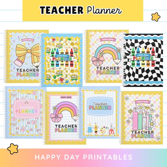2026-2027 Printable Teacher Planner | 30+ Pages | Lesson Plans, Grades, Attendance & More! Editable Planner • School Planner • Teacher Plans