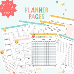 Printable Planner 25 Homeschool Planner Pages 2023-2024 Planner Pages Homeschool Schedule & Calendar Printable Homeschool Planner image 2