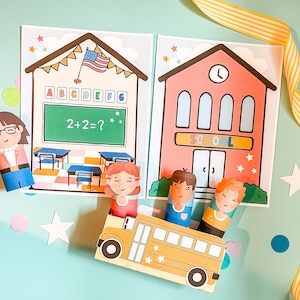 Pacote de aprendizagem para pré-escola e jardim de infância de volta às aulas • Placa de primeiro dia de aula • Atividades pré-escolares • Impressões digitais • Chapéu de festa com lápis