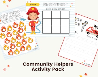 Community Helpers  • Firefighter, police officer, doctor, garbage man • Preschool Activities, toddler activities • kindergarten worksheets