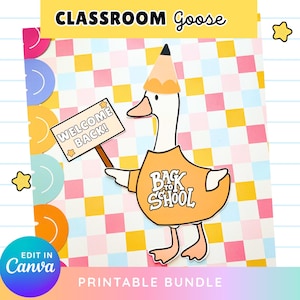 Classroom Goose Bundle | Weather Goose Mascot | Seasonal Goose Outfits | Dress-Up Silly Goose for Classroom Decor | Circle Time Goose
