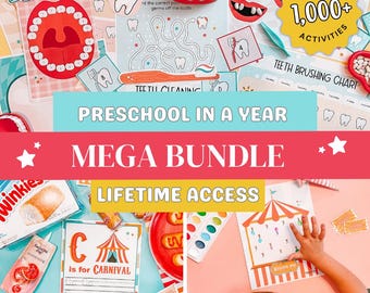 Preschool in a Year | 1000+ Printable Activities | Year-Round Themed Learning | Homeschool Preschool Curriculum | Digital Download