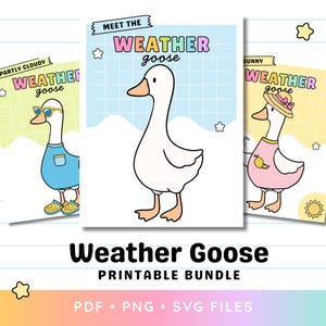 Weather Goose Printable + Digital Set | Dress-Up Porch Goose Weather, Holidays & Seasons | Classroom Decor | Silly Goose, Classroom Goose