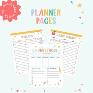 Printable Planner 25 Homeschool Planner Pages 2023-2024 Planner Pages Homeschool Schedule & Calendar Printable Homeschool Planner image 3