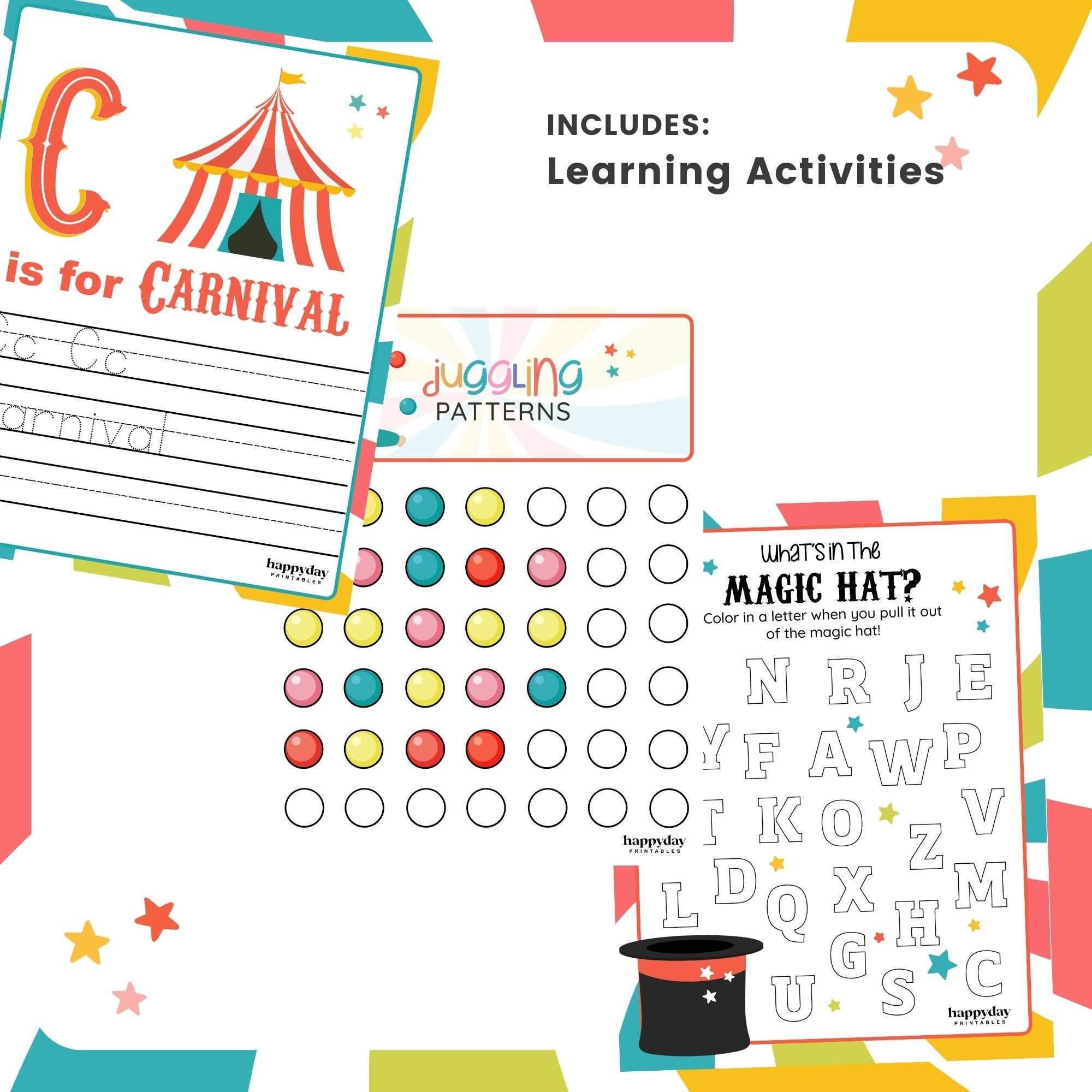 carnival-games-activity-pack-preschool-activities-carnival-party-dunk-a-duck-circus-party-circus-games-preschool-printables-etsy