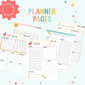 Printable Planner 25 Homeschool Planner Pages 2023-2024 Planner Pages Homeschool Schedule & Calendar Printable Homeschool Planner image 1