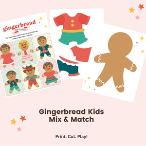 Gingerbread Busy Book • Dress the Gingerbread Kids Activity • Paper Doll • Gingerbread Girl • Gingerbread Activity • Gingerbread Boy