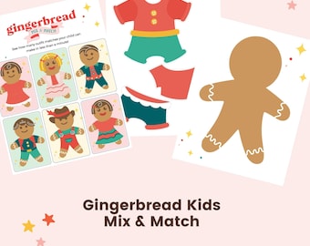 Gingerbread Busy Book • Dress the Gingerbread Kids Activity • Paper Doll • Gingerbread Girl • Gingerbread Activity • Gingerbread Boy