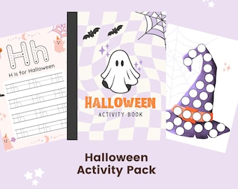 Halloween Activity Pack | Preschool Worksheets | Fun & Educational | Handwriting, Cute Halloween Coloring Pages • Halloween Printable