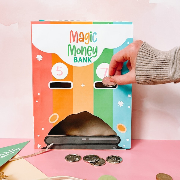 Magic Money Bank • St Patrick's Day • Counting Gold Coins • Preschool Math • Printable Math Activity •. Early Learning Homeschool Resources