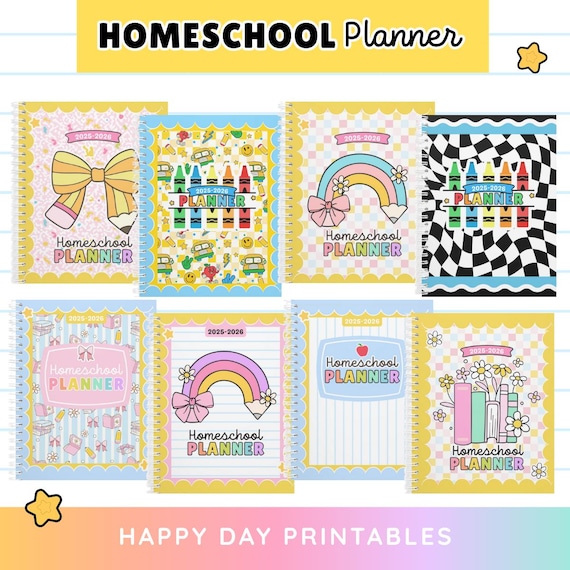 Printable Planner • Homeschool Planner Pages • 2025-2026 Planner Pages • Homeschool Schedule & Calendar • Printable Homeschool Planner