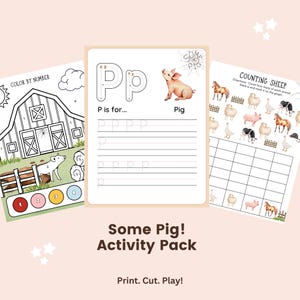 Some Pig Preschool Activity Pack • Charlotte&#39;s Web Activities • Pig Worksheets • Spider Worksheet • Charlotte&#39;s Web Printable Bundle