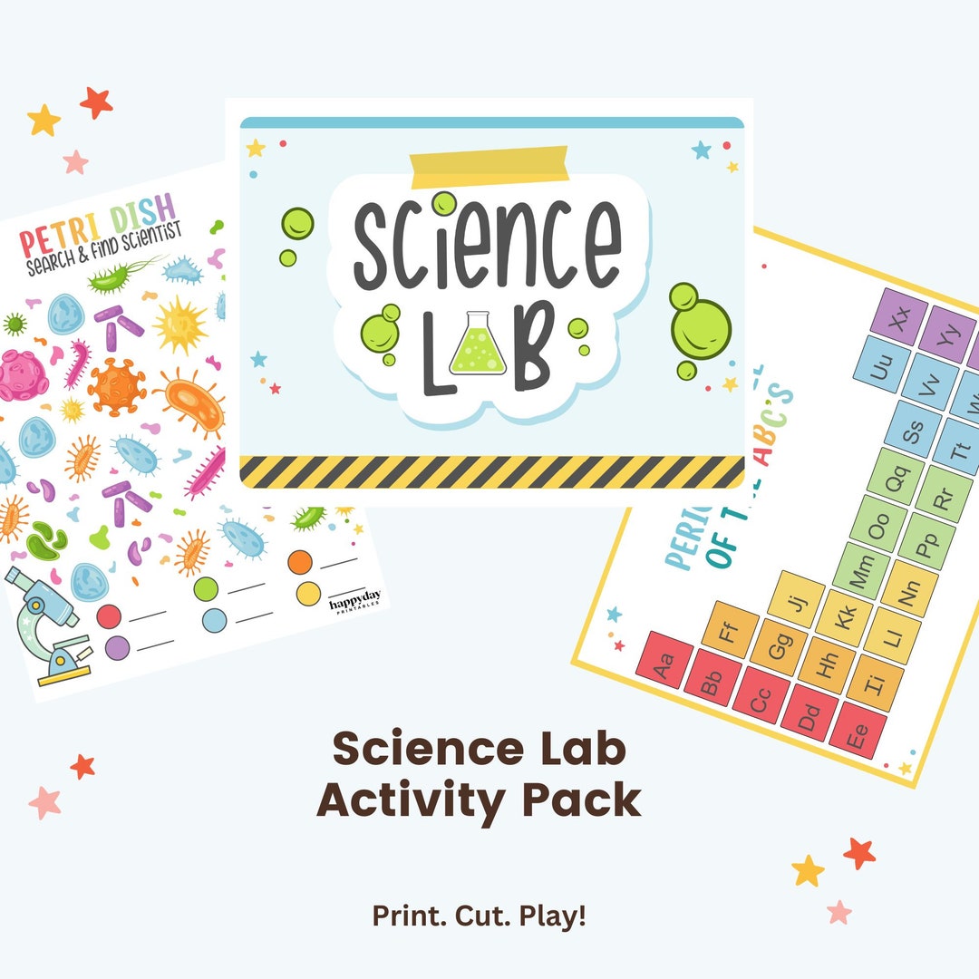 Science Lab Printable Pack • Mad Scientist Party • Science Activities ...