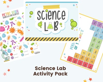 Science Lab Printable Pack • Mad Scientist Party • Science Activities for Kids • Printable Science Activity Pack • STEM learning pack