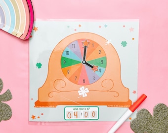 Spring Ahead Clock • Learn to tell time • Printable Clock • Kids Learning Game • Homeschool Activity • Educational Clock • Teaching Tool