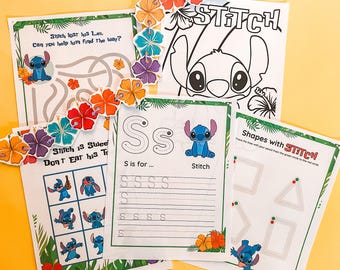 Stitch Mini Pack | Druckbare Vorschule Aktivitäts-Set | Buchstabe S, Spiele, Kunsthandwerk & mehr!