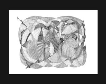 Das Ritual - Graphit Kunst - Original