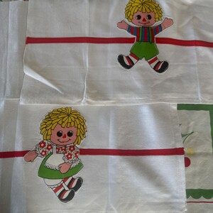 Vintage Raggedy Ann and Andy Tea Towel’s