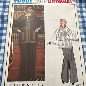 Vogue Paris Original Givenchy 1197 Pattern