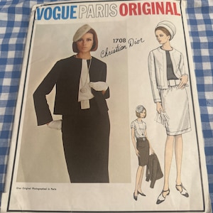 Vogue Paris Original 1708 Christian Dior Suit Pattern