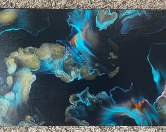 20”x10” Acrylic Pour Painting