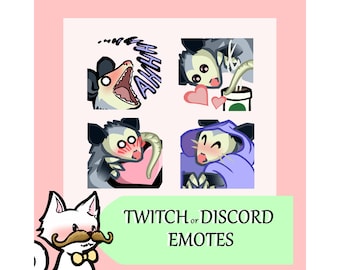 CUSTOM Colors Opossum Emote Set