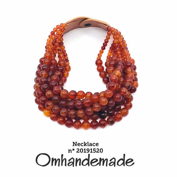 20191520 bib necklace gianduja brown necklace choker necklace multistrand necklace layers beaded necklace maxi statement necklace