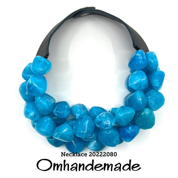 20222080 topaz necklace chunky necklace stone choker necklace multistrand layered beaded necklace bib necklace turquoise necklace
