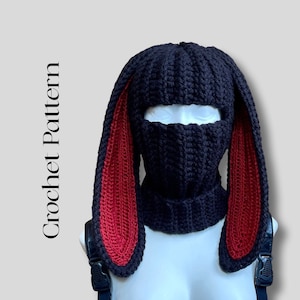 Bunny Balaclavas | PDF CROCHET PATTERN | digital download | English