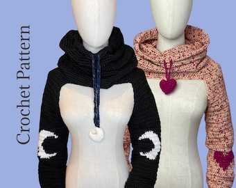 Selene Hooded Bolero | PDF |Crochet Pattern | Digital download | English & Spanish