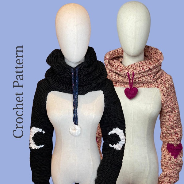 Selene Hooded Bolero | PDF |Crochet Pattern | Digital download | English & Spanish