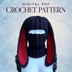 Bunny Balaclavas | PDF CROCHET PATTERN | digital download | English