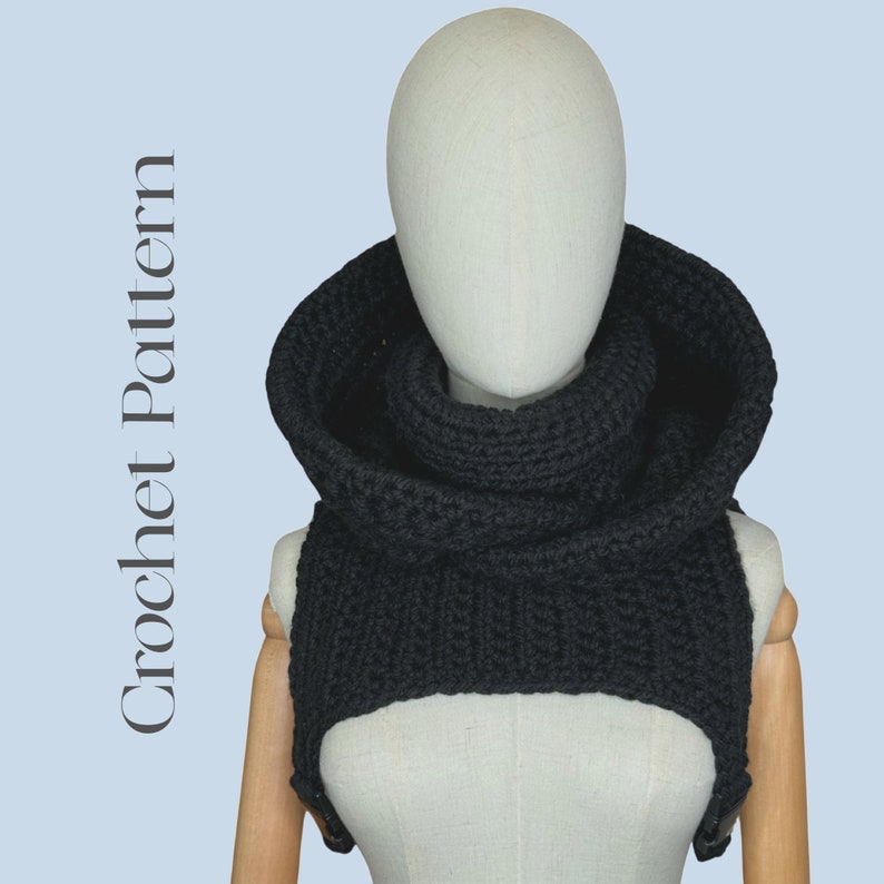 Matrixx Hood Crochet Pattern Hooded cowl available in 5 languages Digital PDF image 1