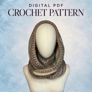 Goldies Infinity | Hooded Scarf | Crochet Pattern | Digital PDF | English