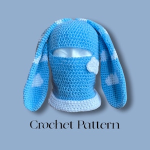 Bunny Balaclava|| cloud balaclava || PDF |Crochet Pattern | Digital Download | English