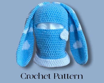 Bunny Balaclava|| cloud balaclava || PDF |Crochet Pattern | Digital Download | English
