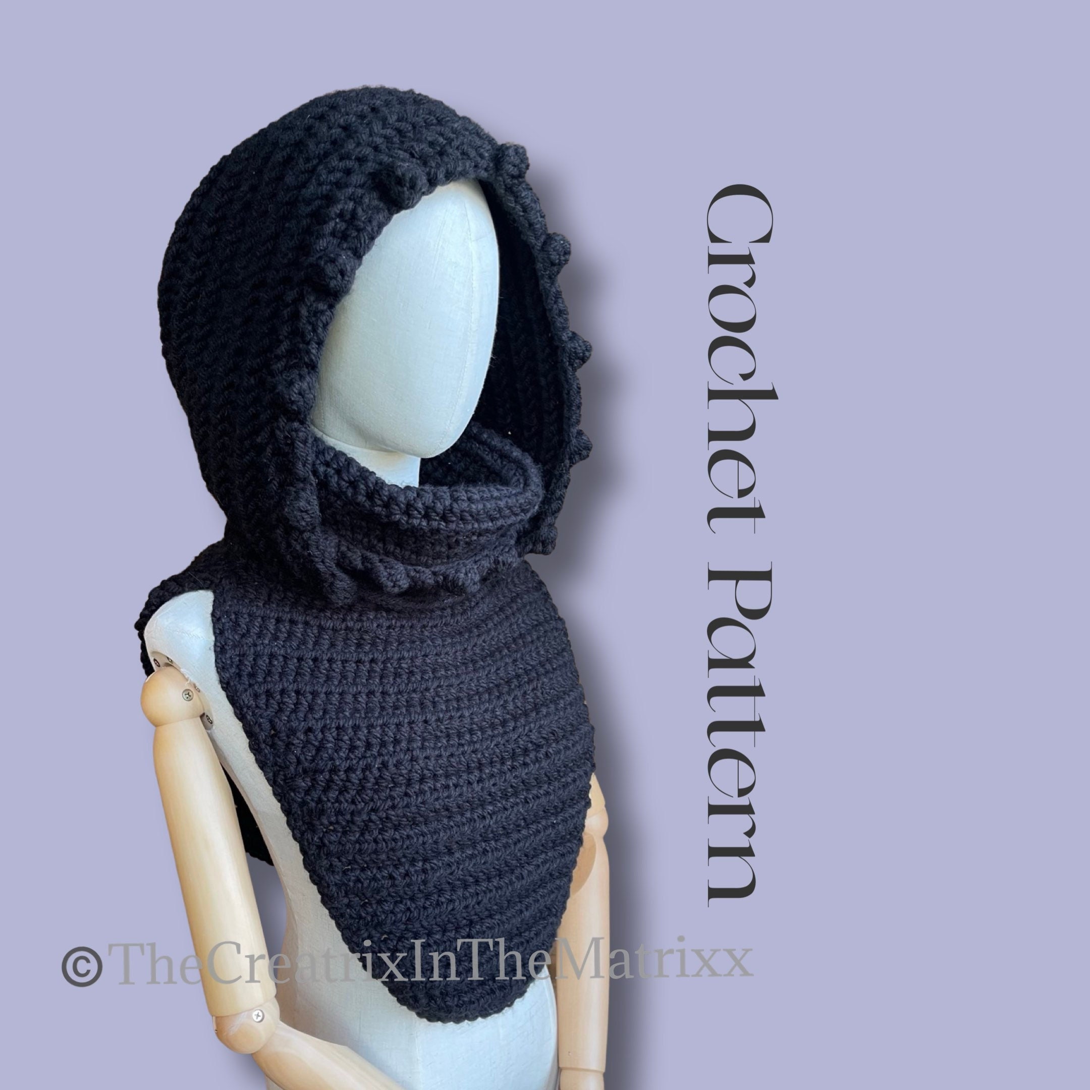 Slate Hooded Infinity Scarf — Celtic Fusion ~ Folklore Clothing