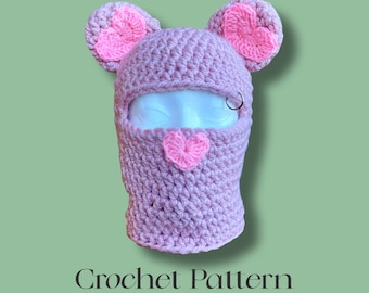 Balaclava || Love Bear || easy beginner Crochet Pattern | digital download | English