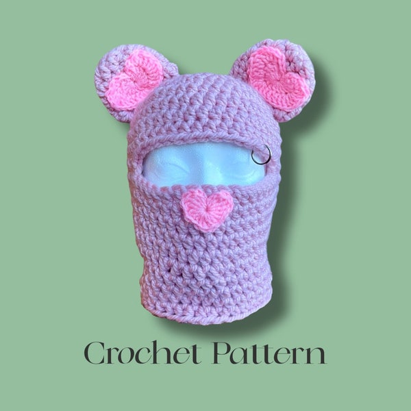 Balaclava || Love Bear || easy beginner Crochet Pattern | digital download | English