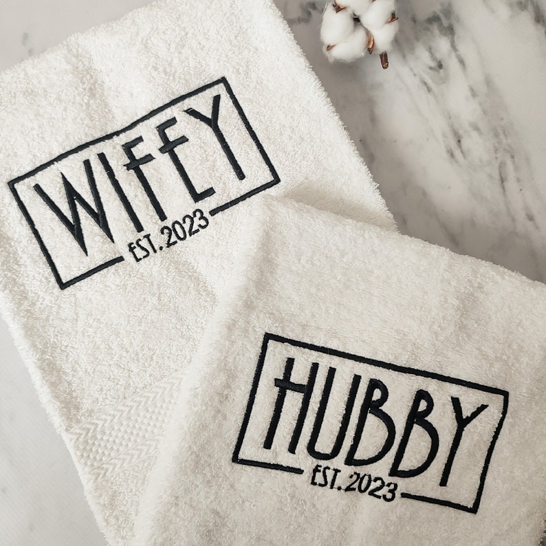 NEW 2023 Wedding Gift / Hubby Wifey / Towels / Bride Gift/ Etsy Australia