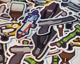 Splatoon Inspired Badge Fan Art Weapons + Holographic