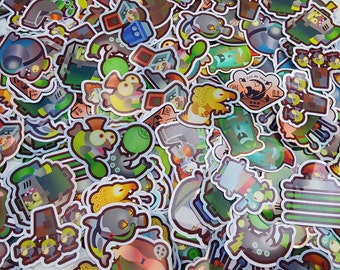 Pegatinas con diseño de fan art inspiradas en Salmon Run de Splatoon + HOLOGRÁFICAS - Horroboros, Cohanzuna