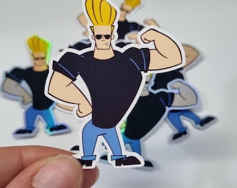 Retro cartoon stickers Hand-drawn Johnny Bravo