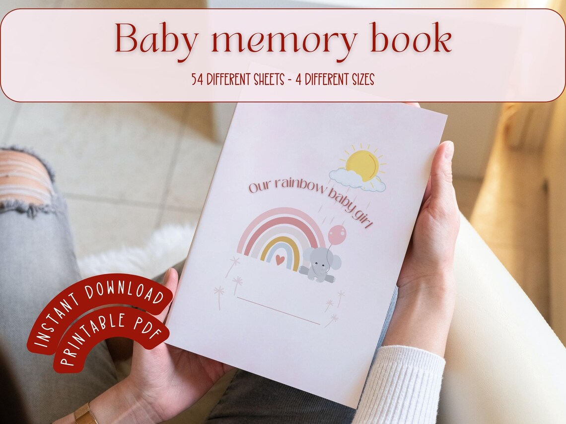Baby Girl Memory Book Baby Journal Baby Book First Year Printable Baby