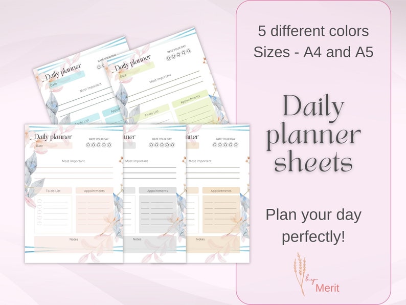 Daily to Do List Printable Daily Planner Printable Day Planner Daily