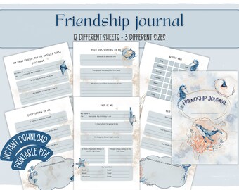 Friendship journal | Best friend journal | Best friend book | Best friends forever | My best friend | Friendship book | Kids activity book