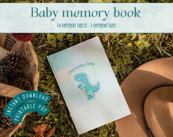 Baby boy memory book | Baby journal | Baby book first year | Printable baby book | Baby book boy | Baby photo book | Baby book printable