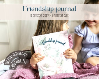 Friendship journal | Friendship book | Best friends forever | Best friend book | Junk journal pages | Writing journal | Book of friends