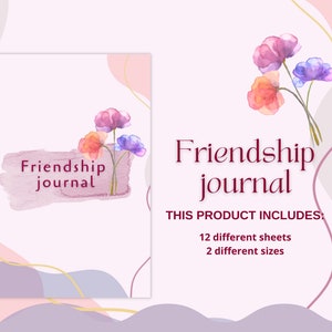 Friendship journal | Best friend journal | Best friend book | Friendship diary | Besties journal | Writing journal | Friend notebook